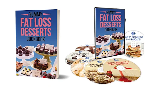 Cardio Slim Tea Bonus 1: Yummy Fat Loss Desserts Cookbook eBook with 35+ protein-rich, blood-pressure-friendly dessert recipes